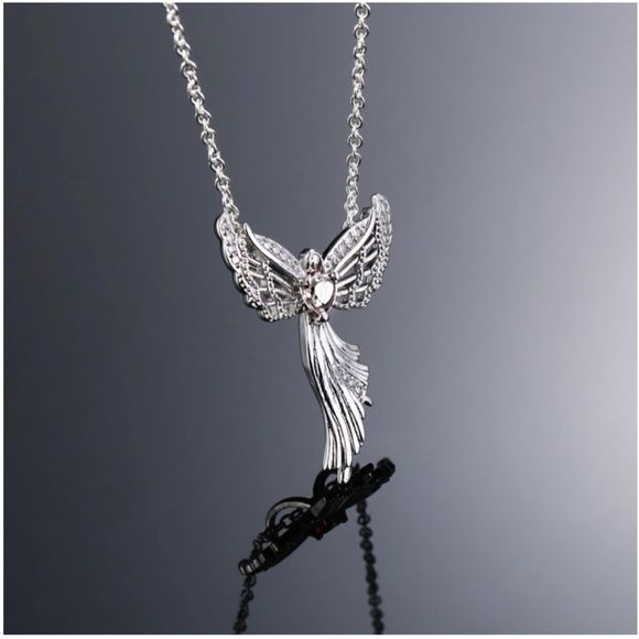 SILVER ARCHANGEL CROSS NECKLACE - Picture 2 of 5